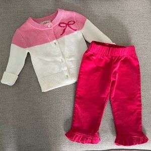 TBBC cardigan and corduroy pants - worn once!